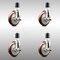 Service Caster 5 Inch 316SS Maroon Poly Swivel 1-3/4 Inch Expanding Stem Caster Set Brake SCC SCC-SS316EX20S514-PPUB-MRN-TLB-134-4 - alternate 1